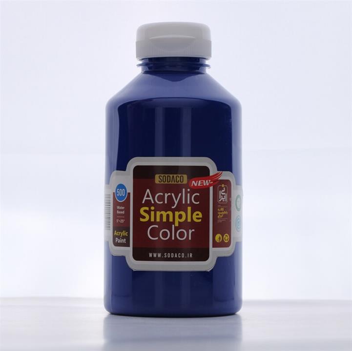رنگ اکریلیک ساده 500 میل آبی کد acrylic simple 4321